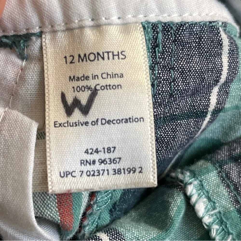 Oshkosh B’gosh Baby Plaid Overalls Size 12 Months Cotton
